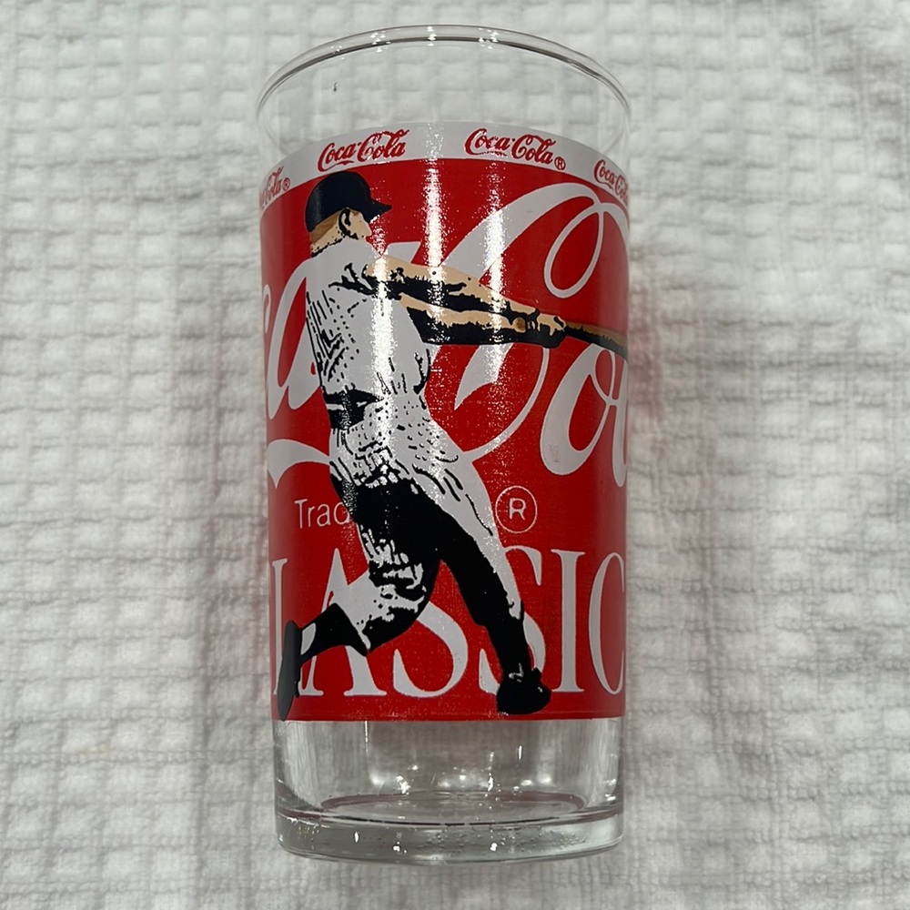 Vintage Mickey Mantle Coca-Cola glass